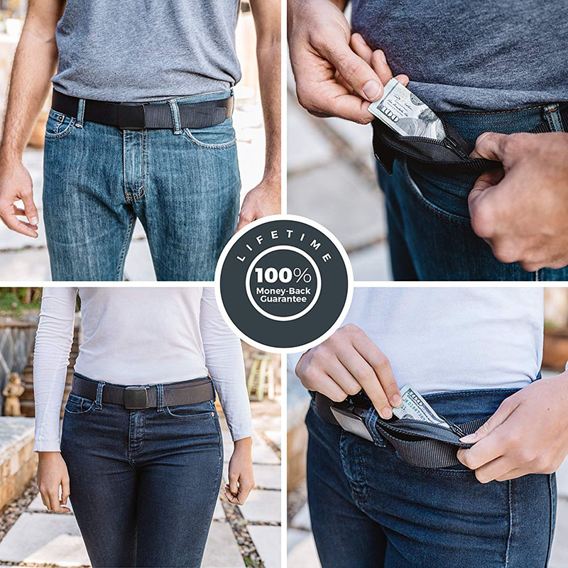 Money Belt Hidden - Tas Pinggang Anti Maling 120cm dengan