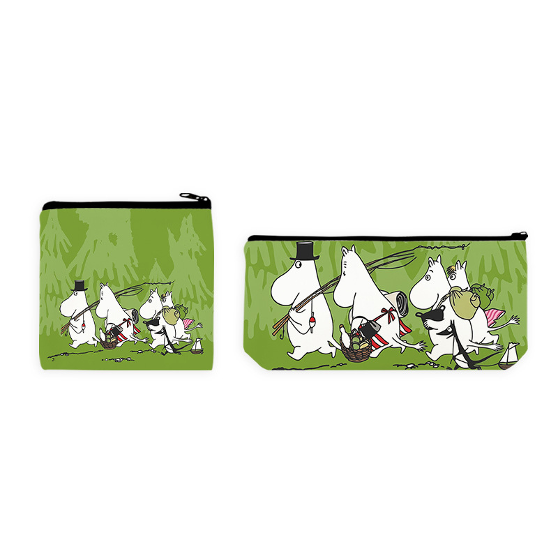 Luggage Cover Protector - 2 Buah Dompet Koin Seri Moomins