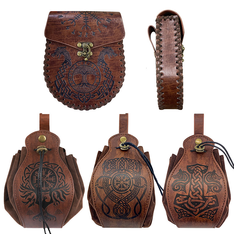 Money Belt Hidden - Tas sabuk Viking abad pertengahan untuk