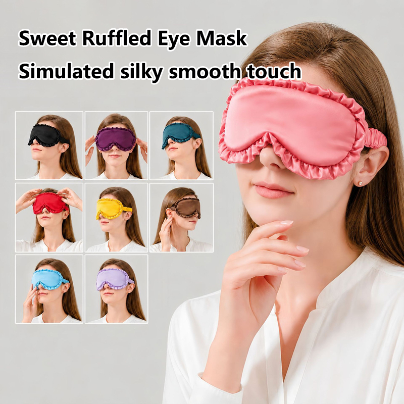 Travel Accessories Eye Mask - Masker Mata Imitasi Sutra Solid Modis,