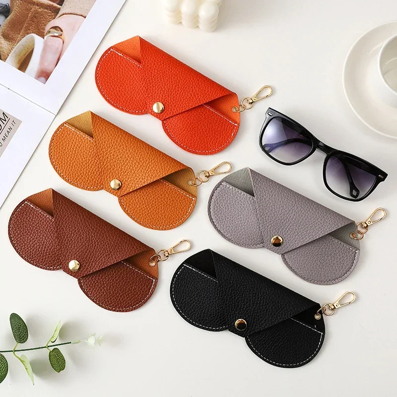 Travel Reading Accessories - Litchi penutup kacamata timbul lucu menggantung