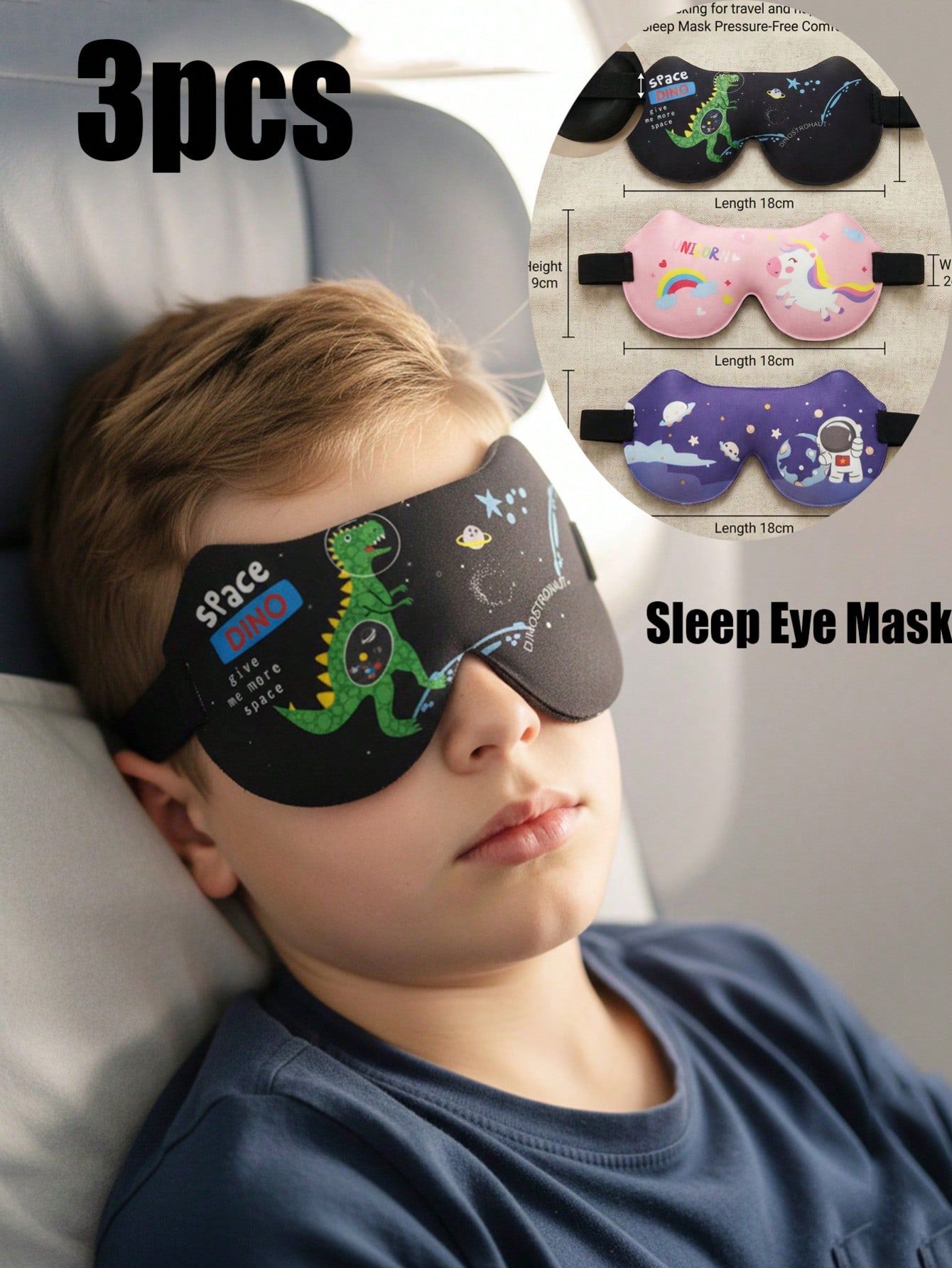 3 Buah Masker Mata Tidur Stere - Travel Accessories Eye Mask ulasan dan harga