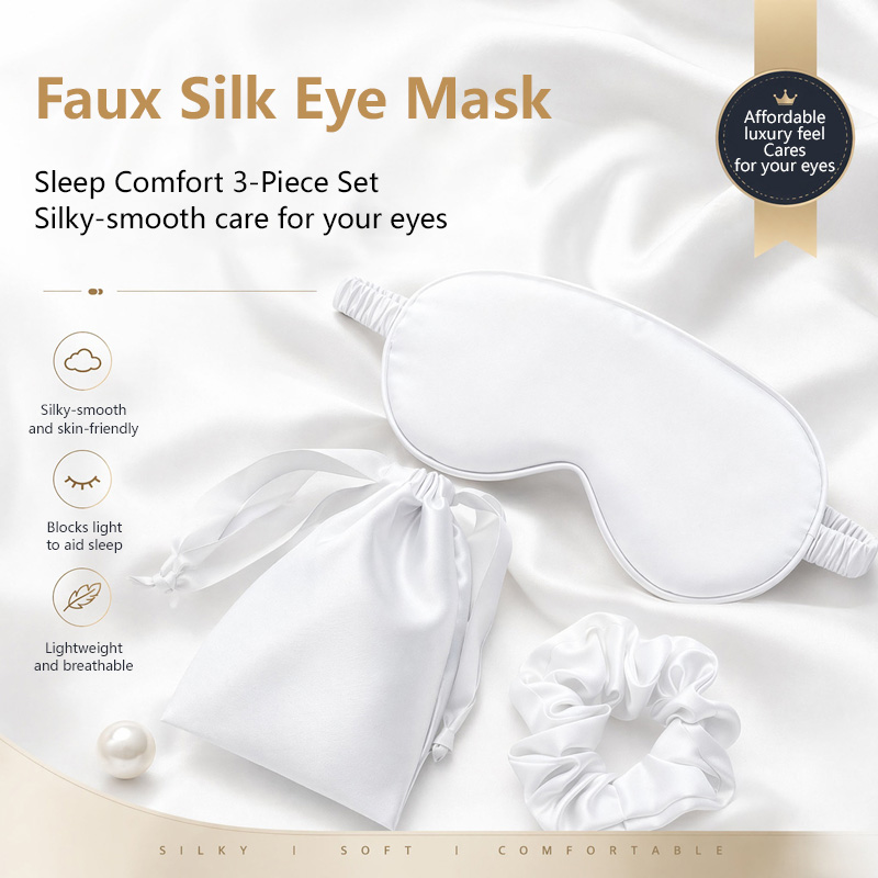 Set 3Pcs Masker Mata Sutra Pen - Travel Accessories Eye Mask ulasan dan harga