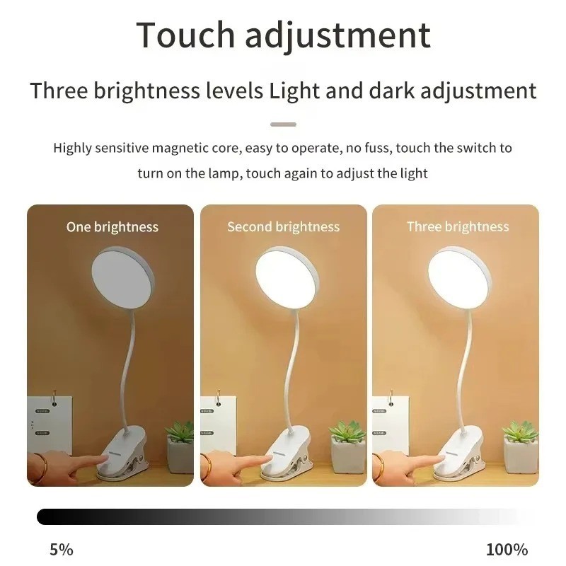 Lampu Meja Jepit USB Portabel  - Travel Reading Accessories ulasan dan harga
